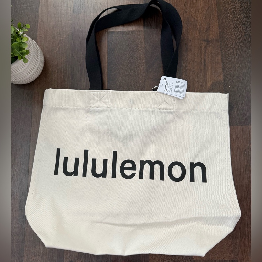 🆕 Lululemon Canvas Double Handle Tote Bag - Picture 2 of 15
